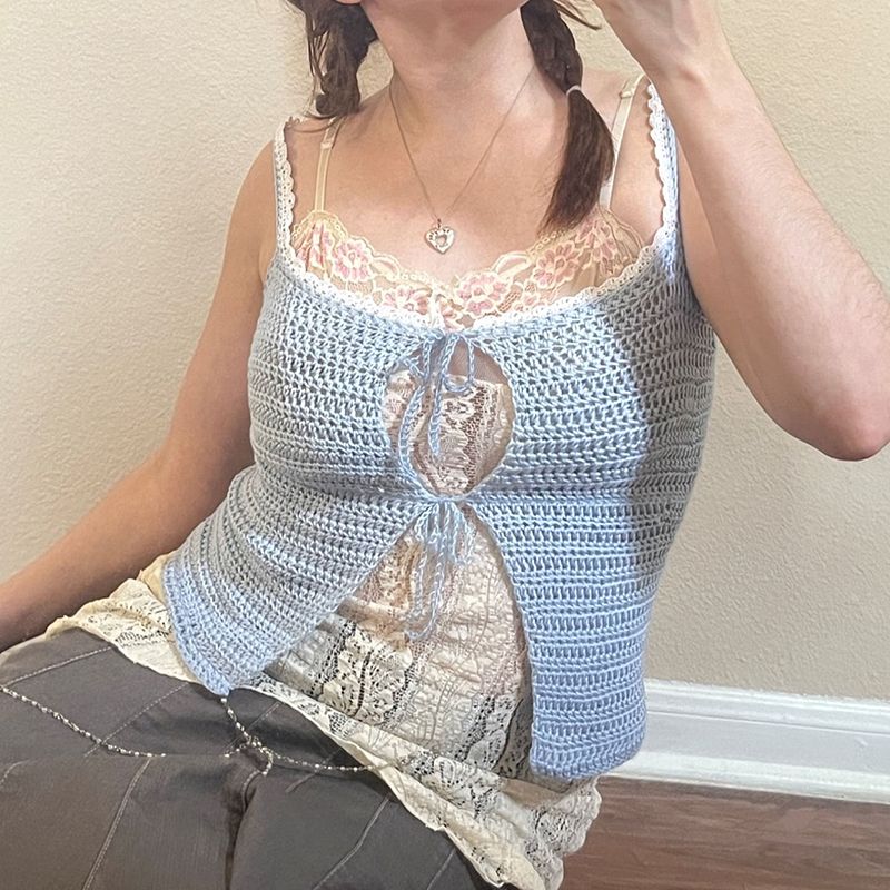 fairy floss top- crochet pdf pattern ♡