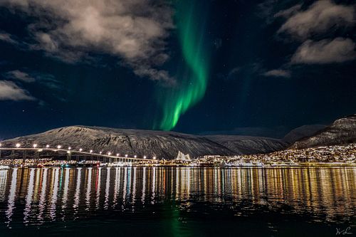 Aurora-Tornado &uuml;ber Troms&oslash;