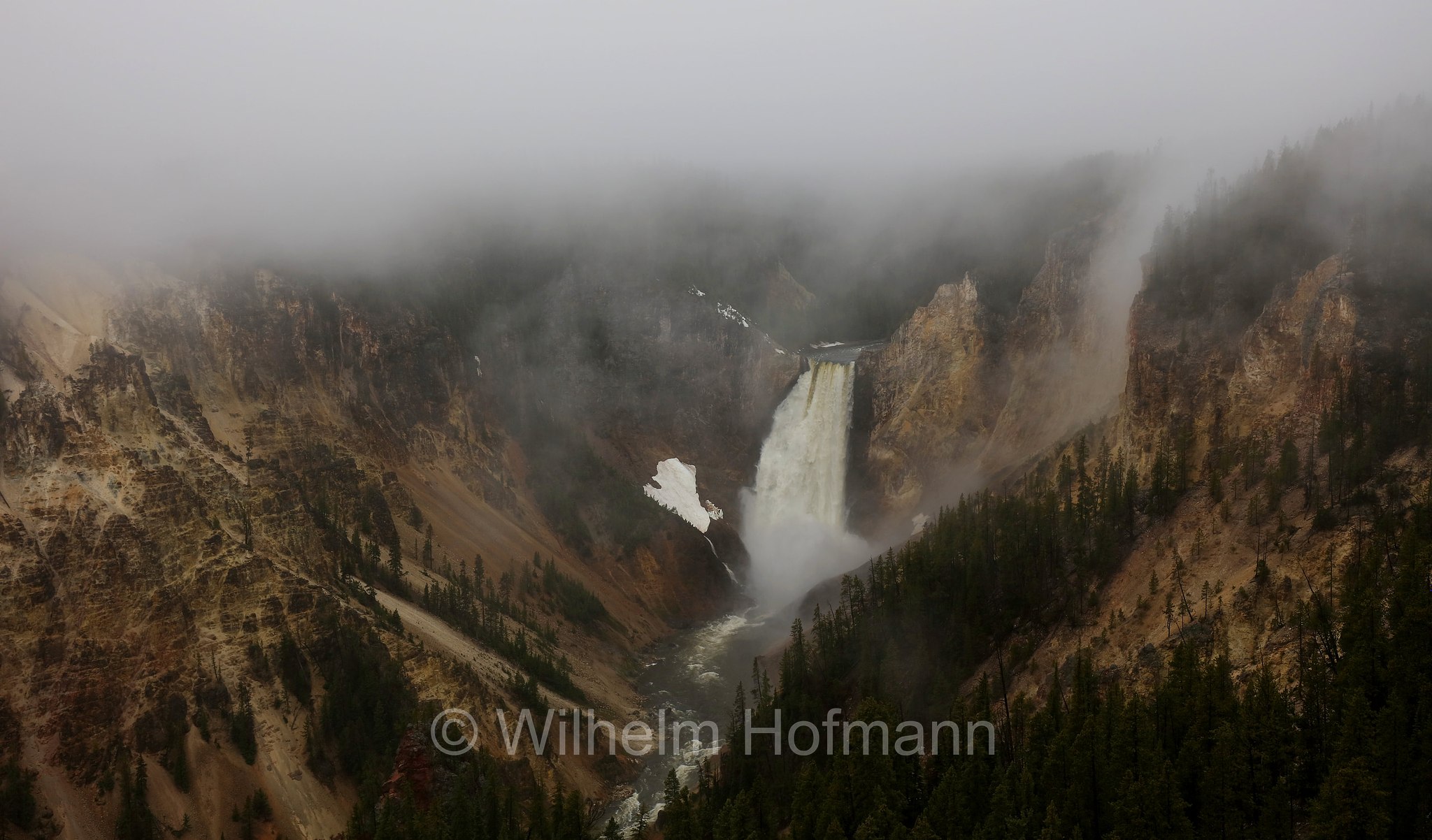 Lookout Point, Lower Yellowstone Falls, Grand Canyon of the Yellowstone, Yellowstone National Park, Yellowstone-Nationalpark﻿, parco nazionale di Yellowstone, Wyoming, USA
