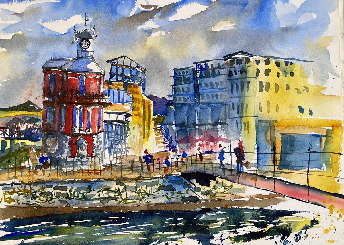 Cape Town in Watercolour: Observatory Commute & V&A Waterfront Clock Tower