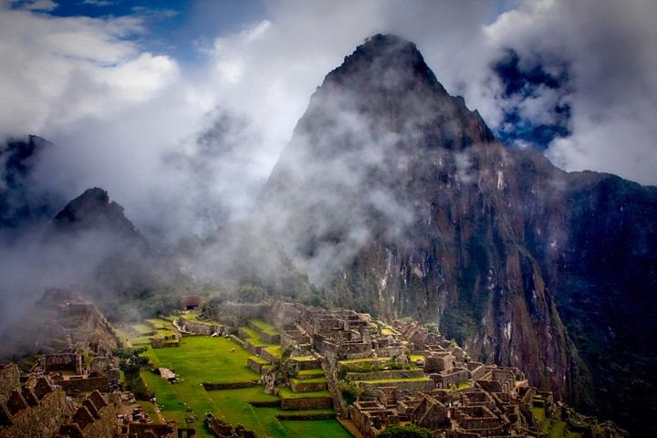 Early Morning Mist on Huayna Picchu - Peru