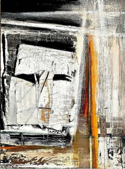 original art work: acrylic and Oilsticks on canvas by Dieter Langer