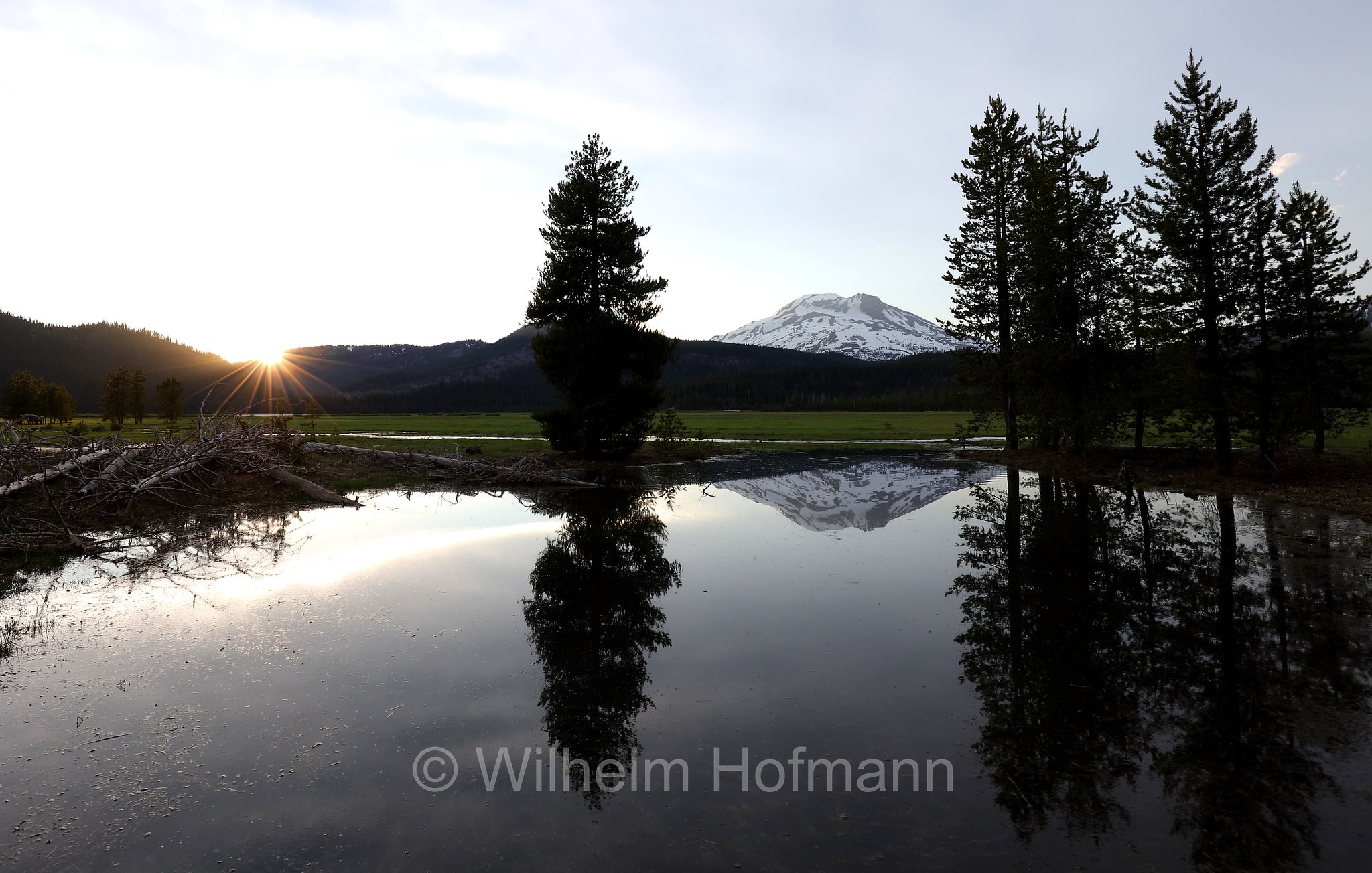 South Sister, Soda Creek, Sparks Lake Meadow, Oregon, USA