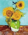 Three Sunflowers in a Vase – A Masterpiece by Van Gogh