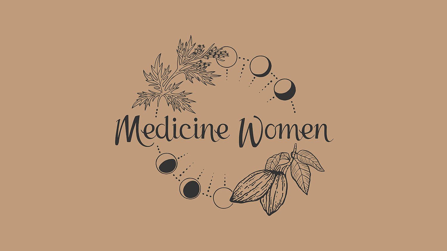 Branding featuring hand illustrated logo for Medicine Women