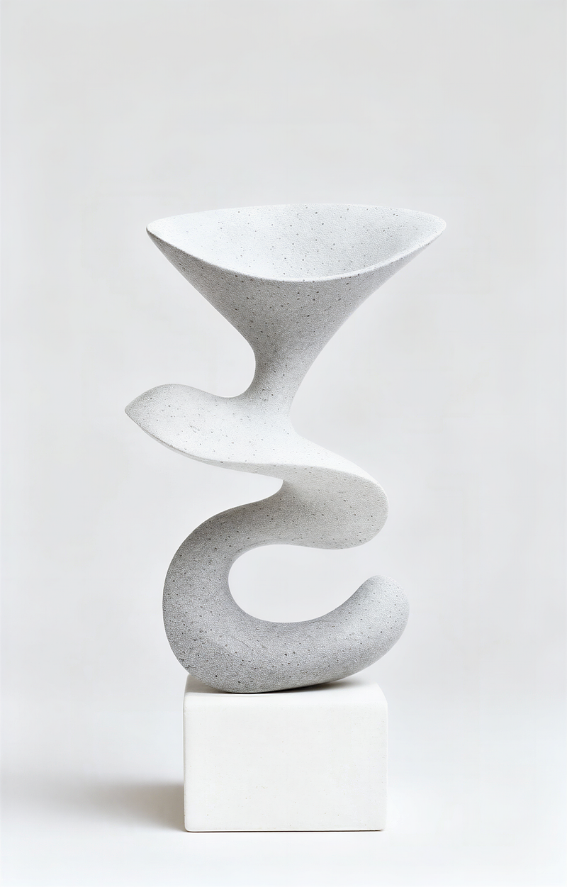 Abstract Spiral-Form Sculpture