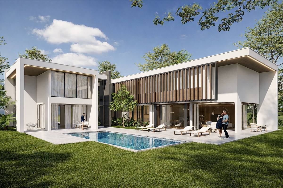render exterior casa lujo arquitectura contemporanea Puerto Rico