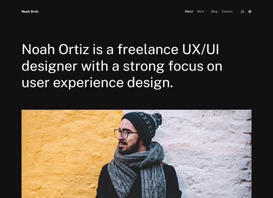 UI UX design portfolio website
