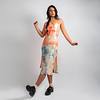 Linen Satin Slip Dress - Iced Peach