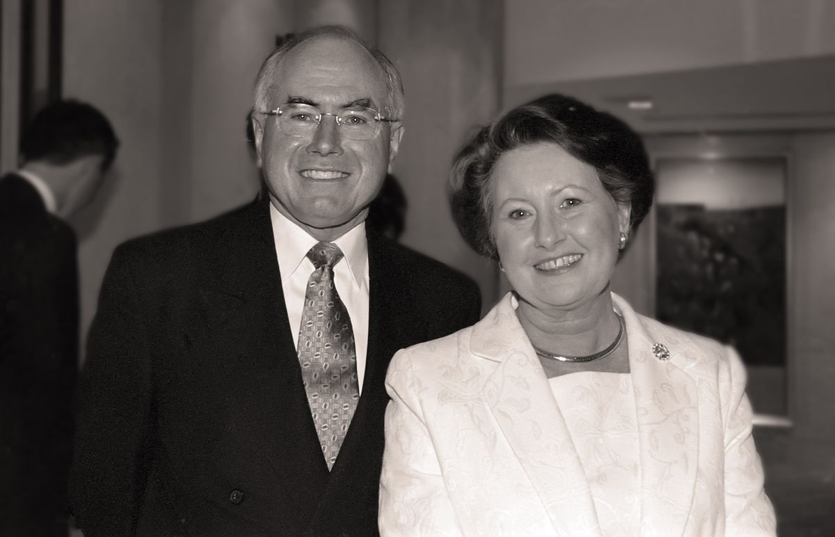 Portrait of former Australian Prime Minister John Howard and wife Janette.