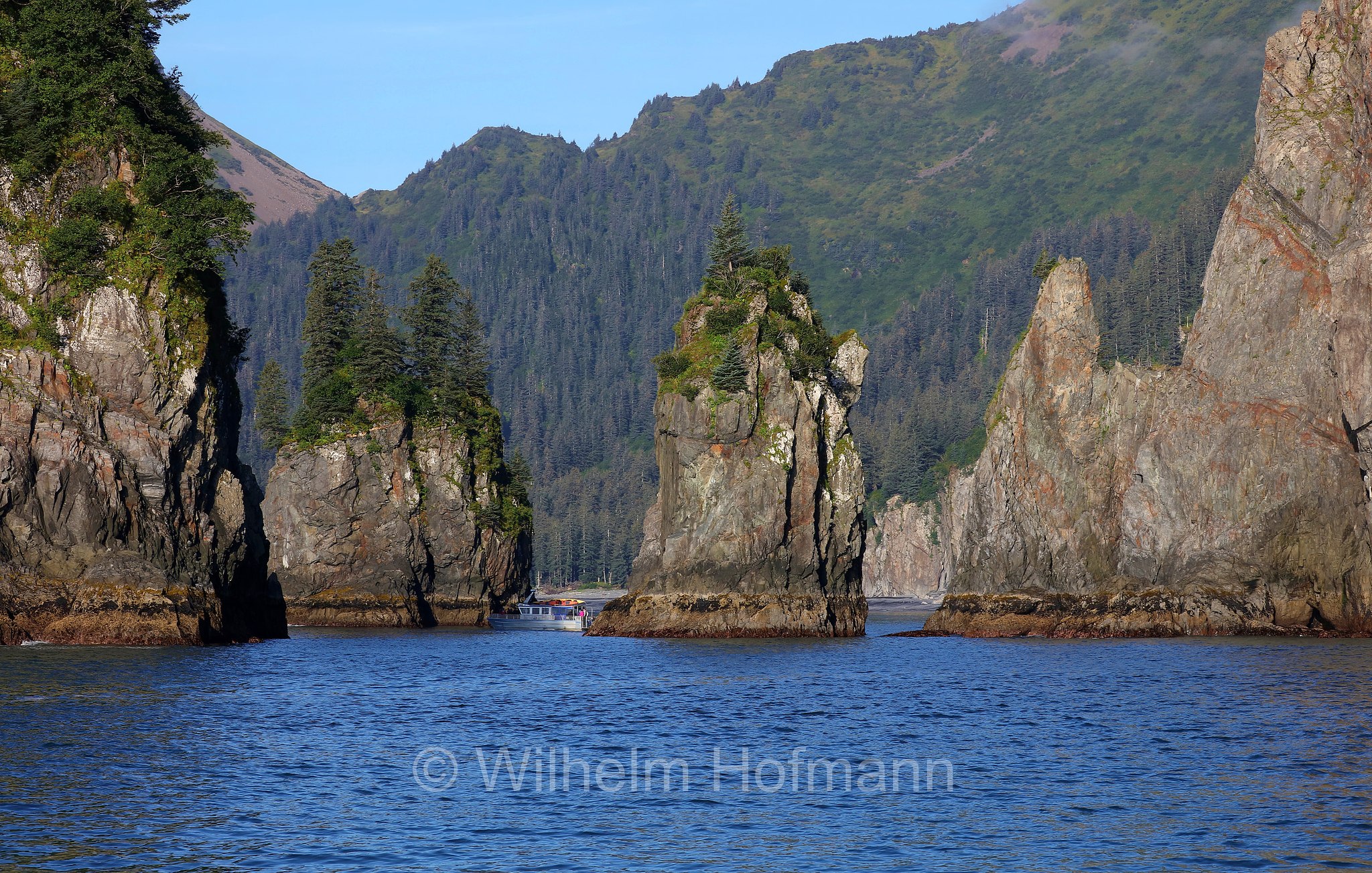 Spire Cove, Resurrection Bay, Kenai Fjords National Park, Kenai-Fjords-Nationalpark, Parco nazionale dei Fiordi di Kenai, Alaska, USA