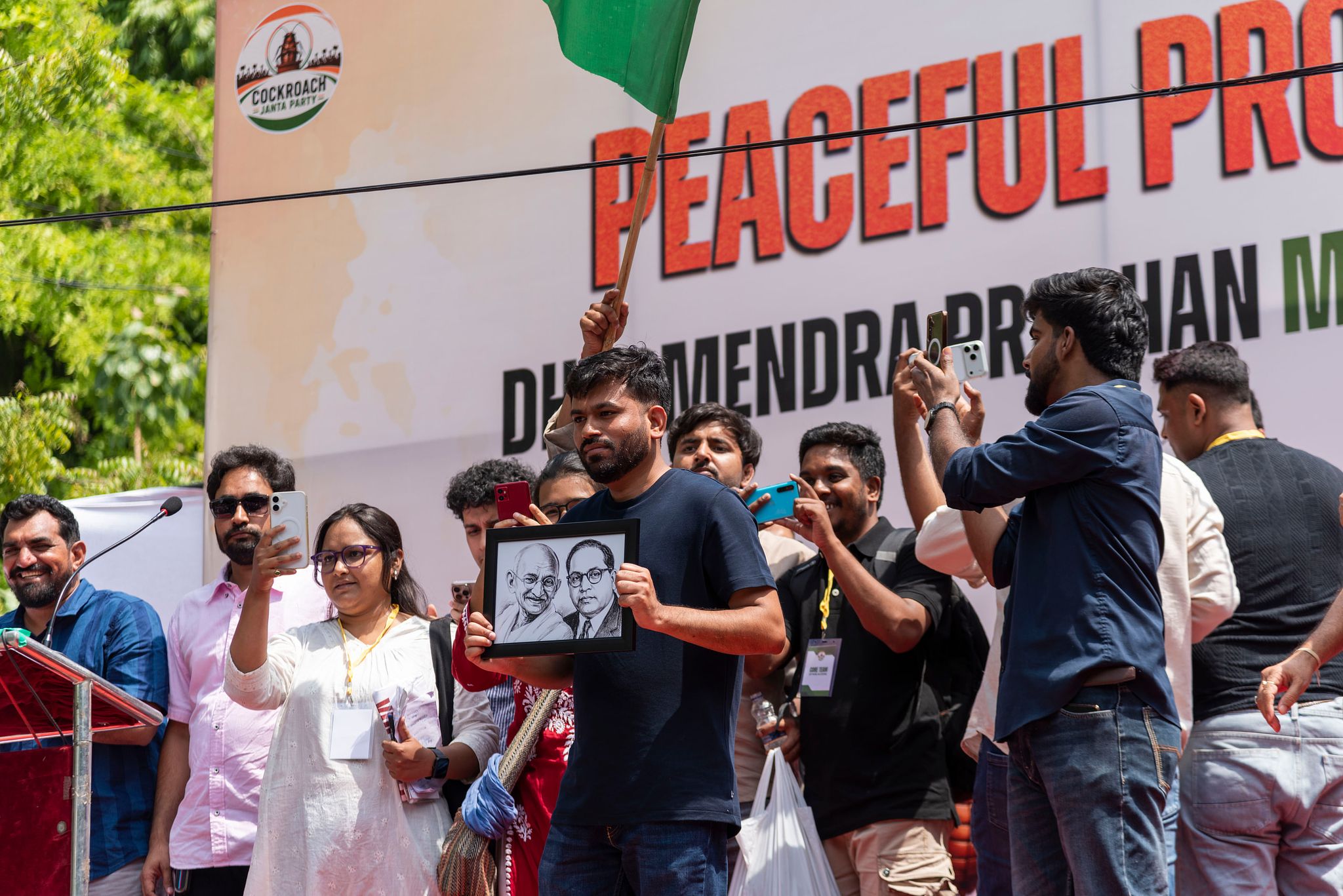 Cockroach Janta Party (CJP) protest in Delhi