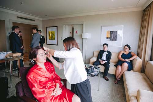 Bride Getting Ready