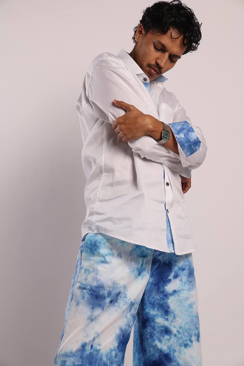 Cotton Twill Trouser - Summer Sky