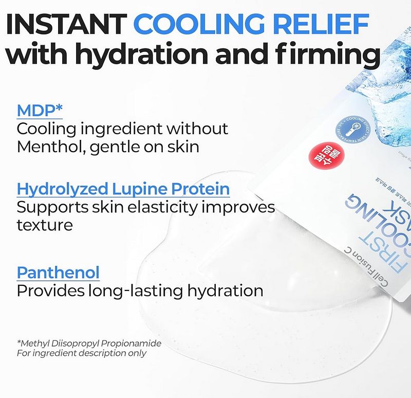 Cell Fusion C Cooling Sheet Mask, Hydrating, Cooling and De-puffing