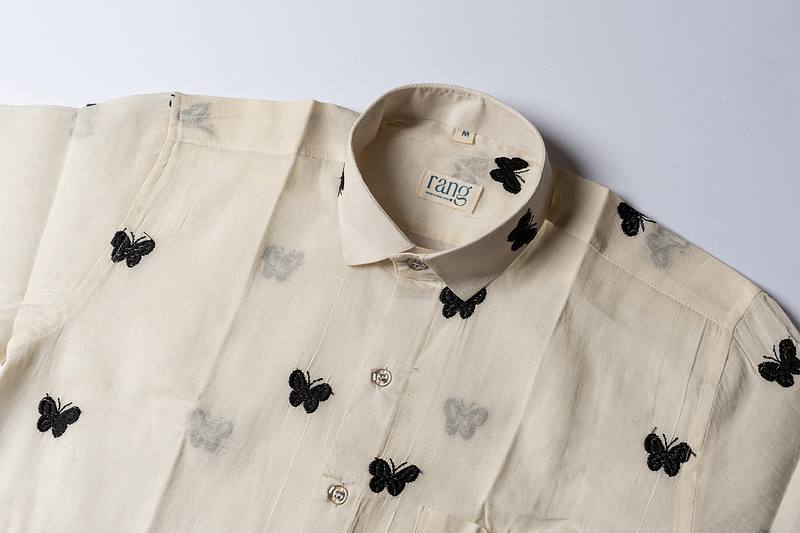 Kora Cotton Embroidered Butterflies