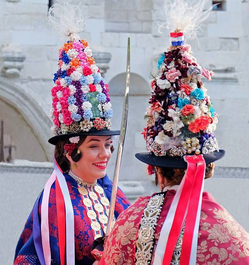 Two Split Women in Costume