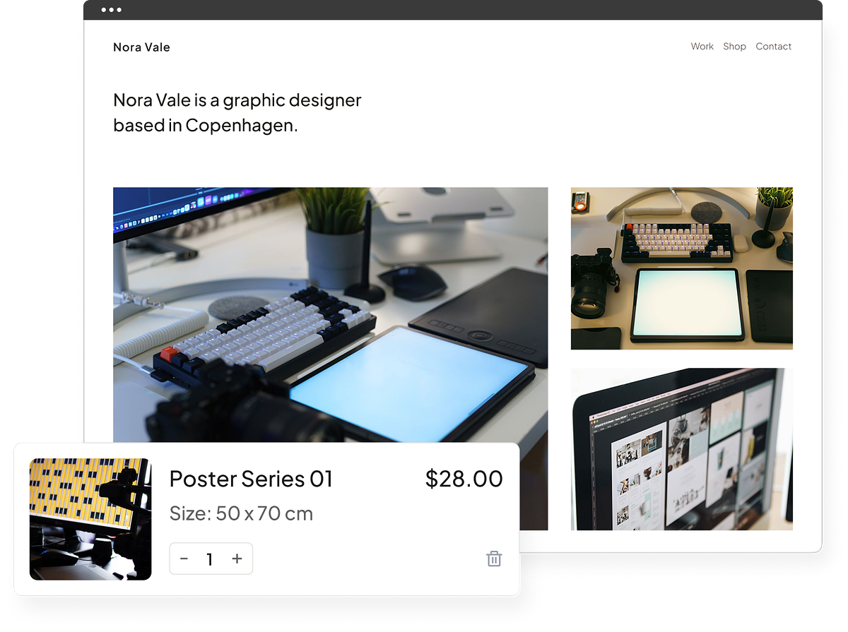 A Pixpa Sitio web de portafolio de diseño gráfico en su propio dominio
