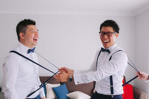 Groom Getting Ready