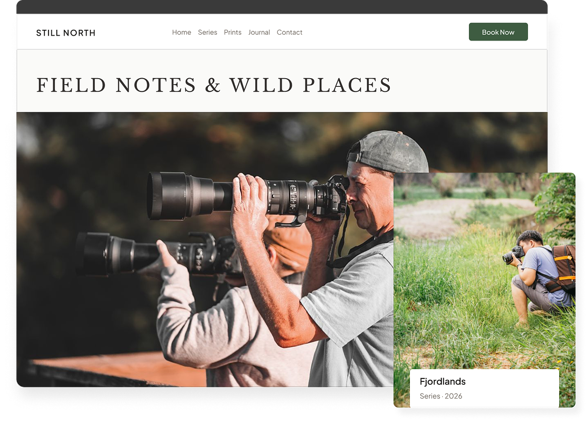 Ein Portfolio für Naturfotografie auf einer eigenen Domain