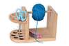 Handcrafted wooden yarn holder and crochet organizer