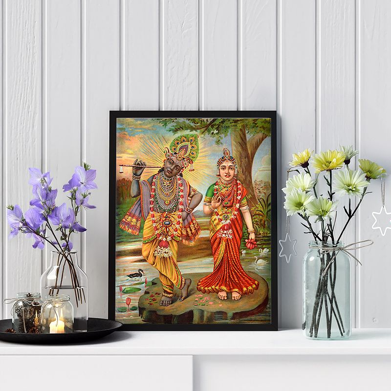Murli Manohar Radhe Shyam – A Divine Depiction by Raja Ravi Varma