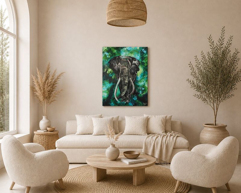 Jungel Elephant - This painting is in France