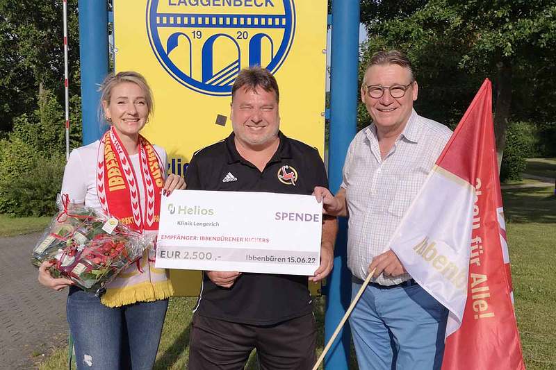 2500 EUR von Helios Kliniken für Ibbenbürener Kickers-Cup 2022