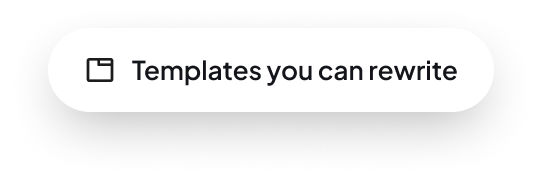 Template che puoi riscrivere