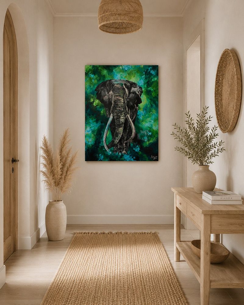 Jungel Elephant - This painting is in France