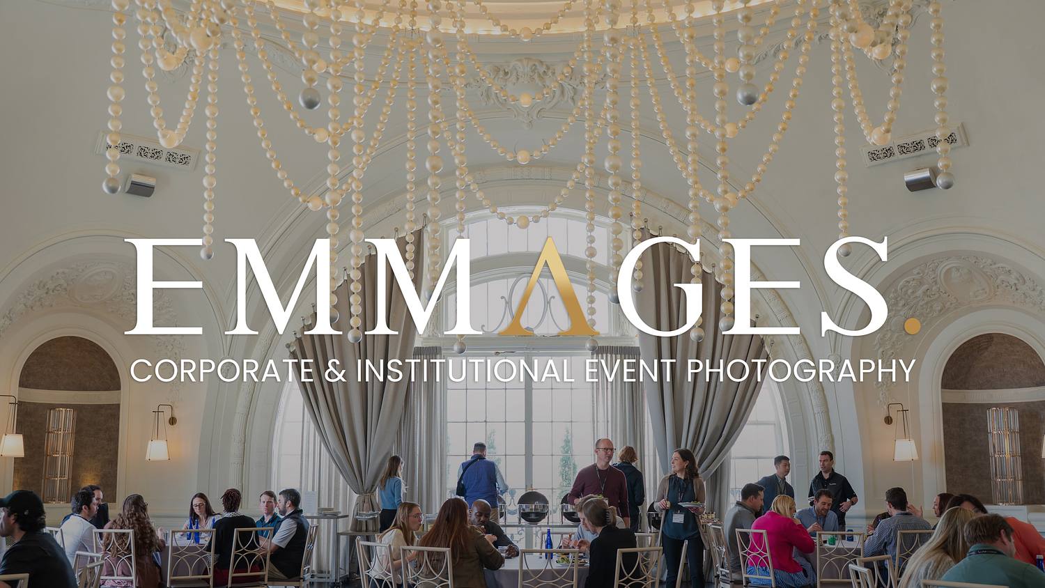 Wide view of a Link Logistics leadership session in the Bellevue Hotel’s Pearl Room in Philadelphia, photographed by Emmages.