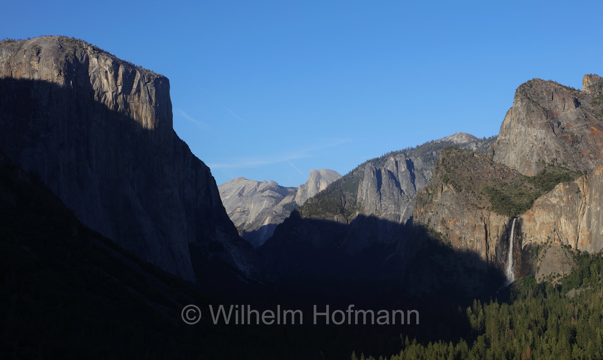 Tunnel Viewpoint, Bridalveil Falls, Yosemite Valley, Yosemite National Park, Yosemite-Nationalpark, Parco nazionale di Yosemite, Kalifornien, California, USA
