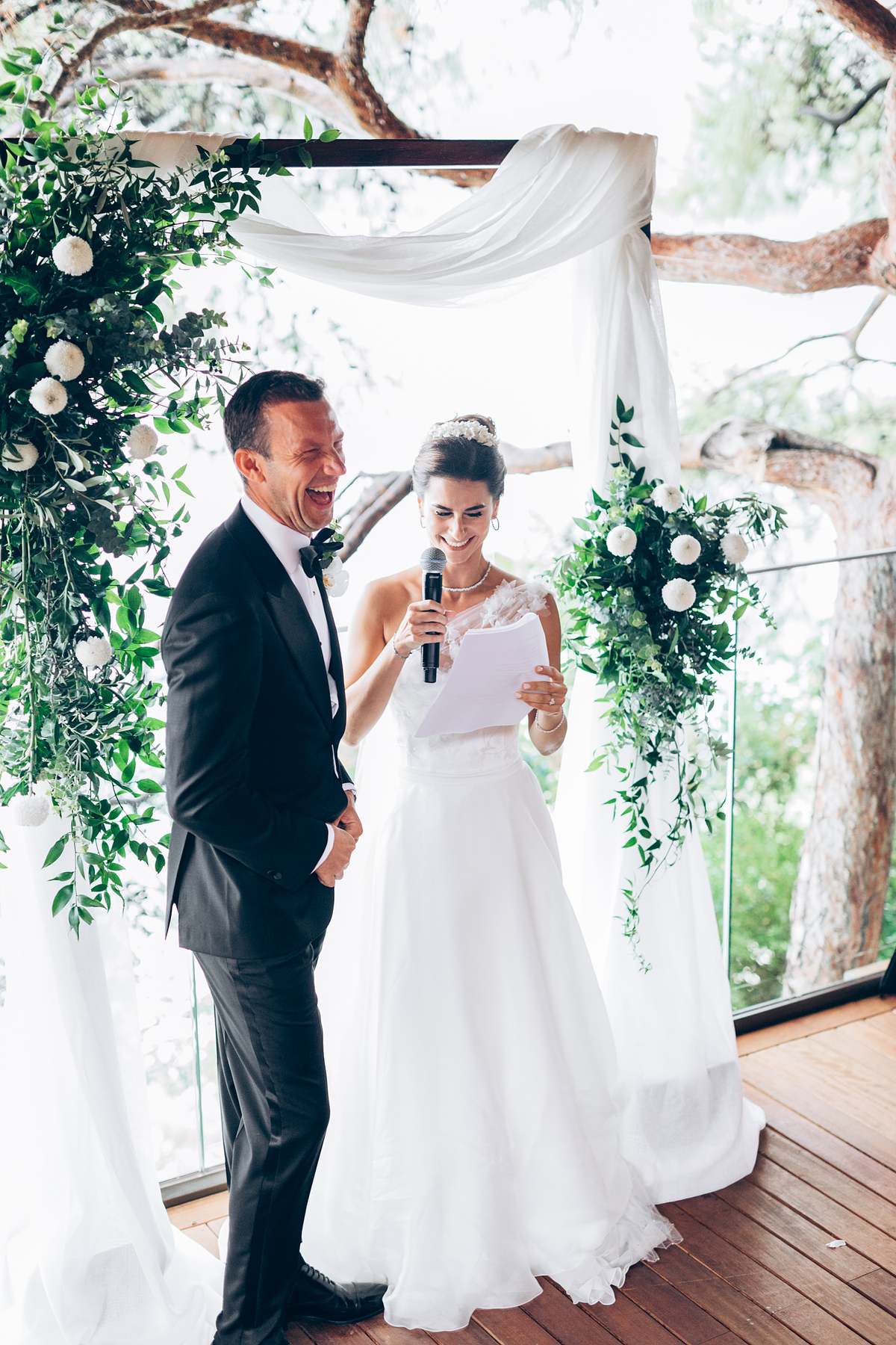 Wedding ceremony by the marina in Gocek