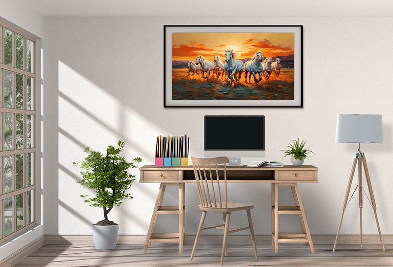 The Seven White Horses – A Vastu Shastra Blessing in Motion