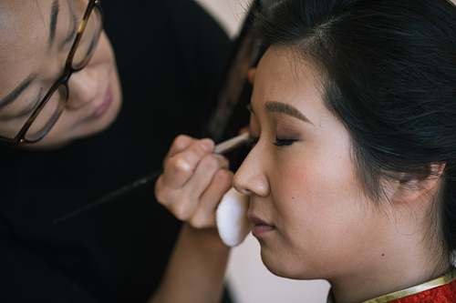 Bride Getting Ready