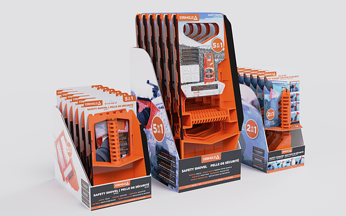 STAYHOLD&reg; Snow tools packaging and POS