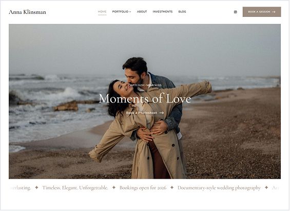 Photography portfolio templates