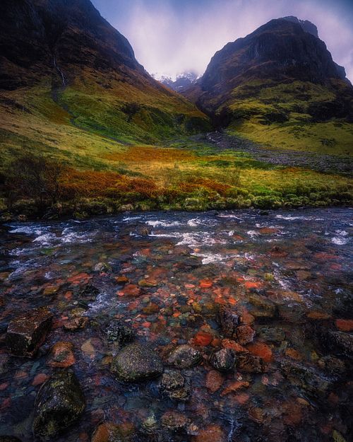 Mountains,  trail,  Lost Valley ,Three Sisters, Bidean Nam Bian, Highlands, Scotland, Glencoe, clouds, storm, rain, gloomy, moody, winter, spring, dark, sky, mor, Aonach Eagach, ridge, hike, adventure, nature, landscape, United Kingdom, UK,