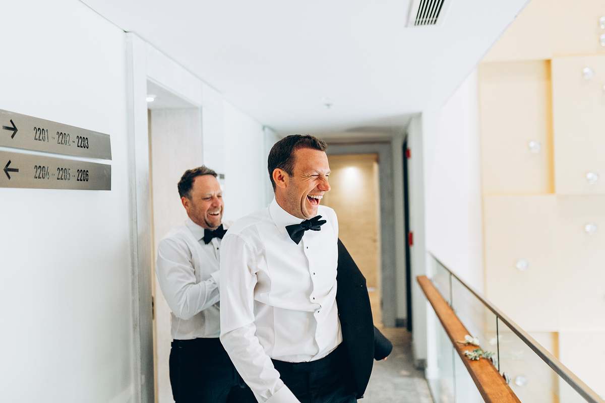 Groom getting ready for a Gocek destination wedding