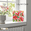 Stargazer Lilies | Floral Art Card | Watercolour Original Illustration | Kraft Envelope