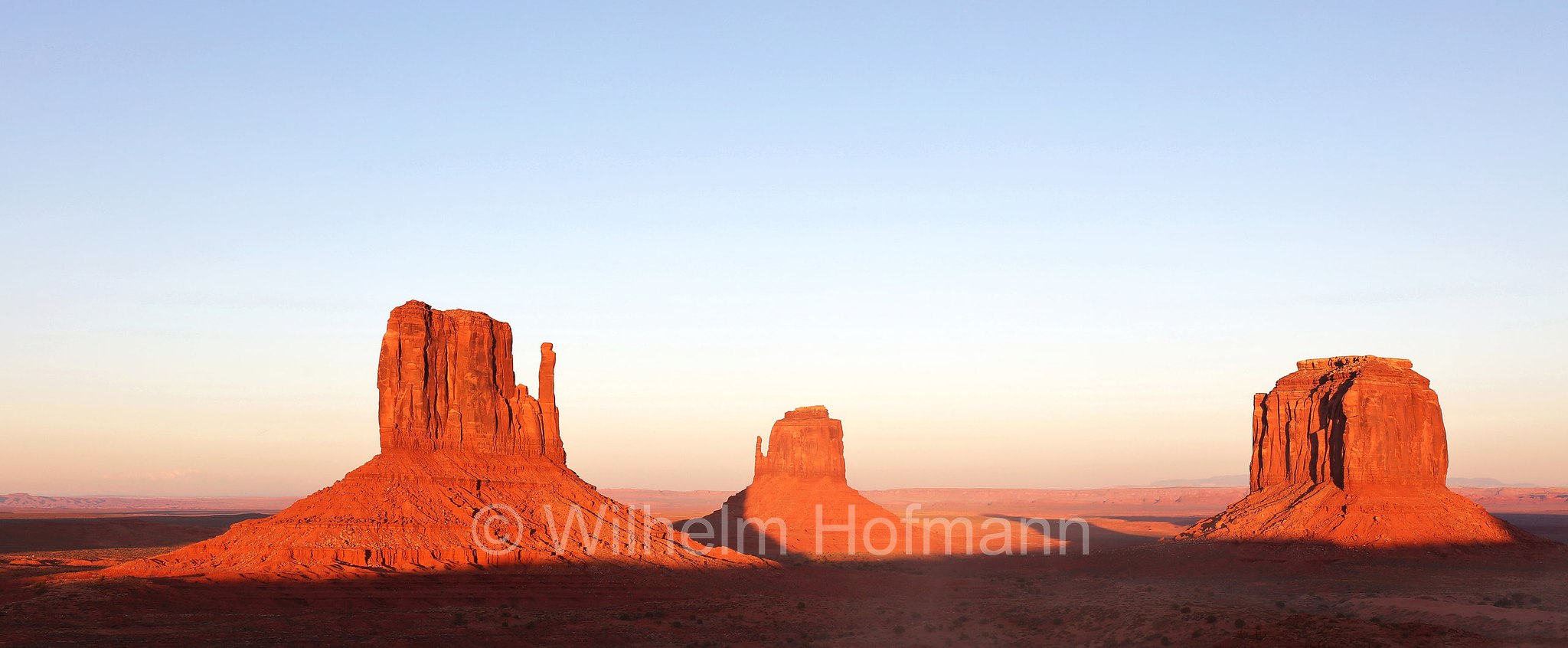 West Mitten Butte, East Mitten Butte, Merrick Butte, Monument Valley, Arizona, USA