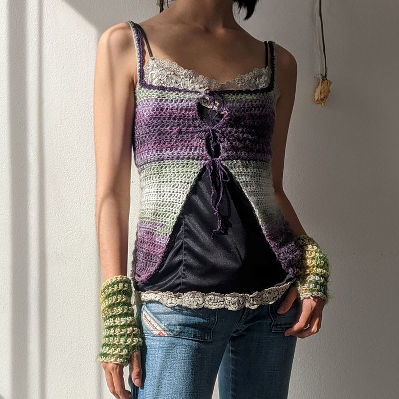fairy floss top- crochet pdf pattern ♡