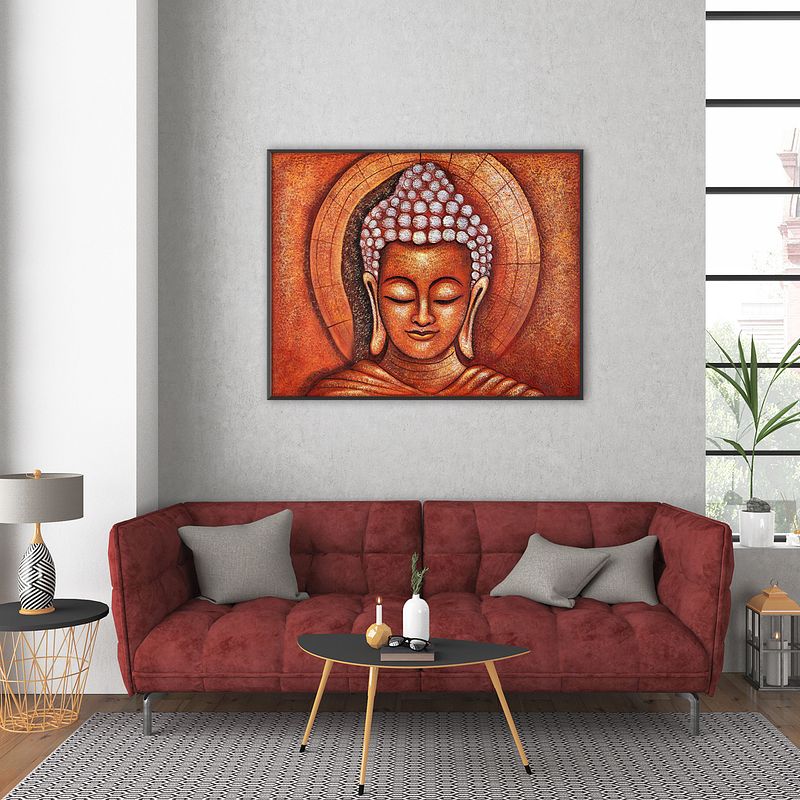 Inner Peace – Hand-Painted Buddha