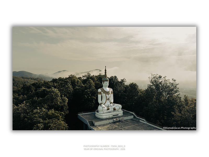 THE ONE - AERIAL PRINTS - "White Buddha" - LIMITED EDITION 5 of 5