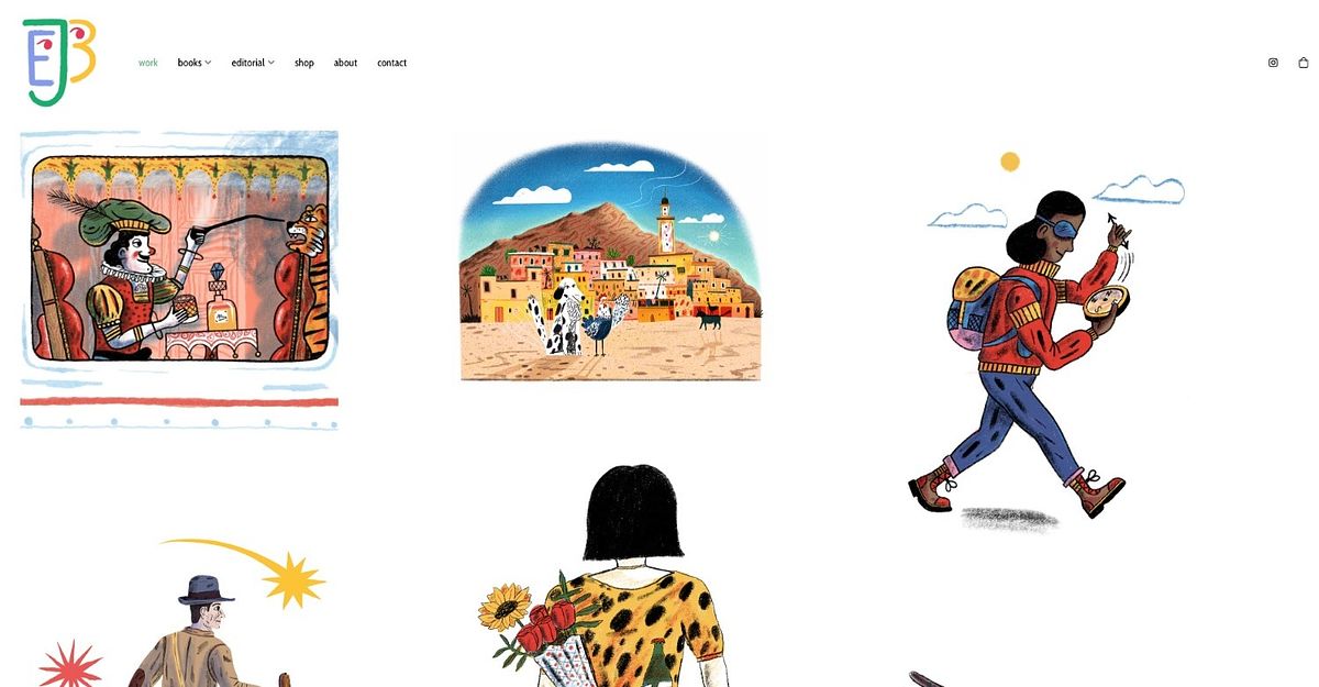 Ed J Brown children's book illustrator portfolio