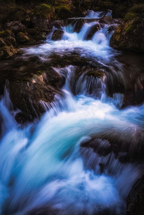 Waterfall, stream, river, creek, flowing water, long exposure, nature, landscape, travel, hiking, adventure, escape, light, rocks, moss, fairy pools, glen brittle, isle of Skye, Scotland, highlands, Allt Coire Gabhail, shadow, mountains, mors, lost valley, glen coe, glancoe, Biden nam Bian, three sisters, Stob Coire Sgreamhach, Stob Coire nan Lochan