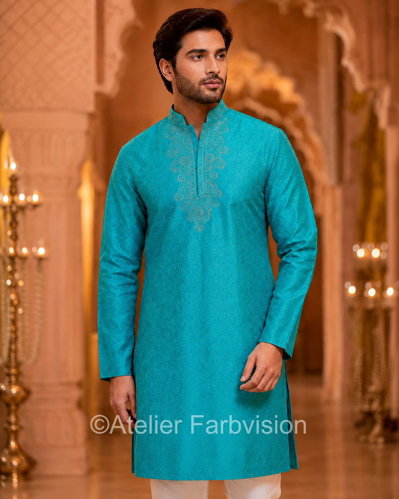 Kurta Pajama Blau - 6032
