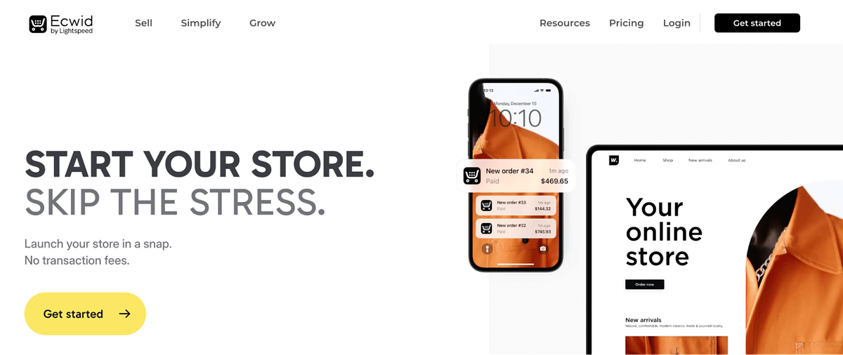 Ecwid screenshot