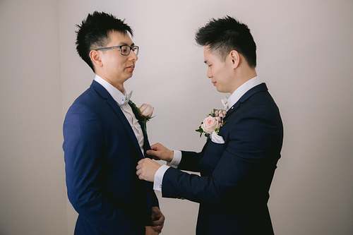 Groom Getting Ready