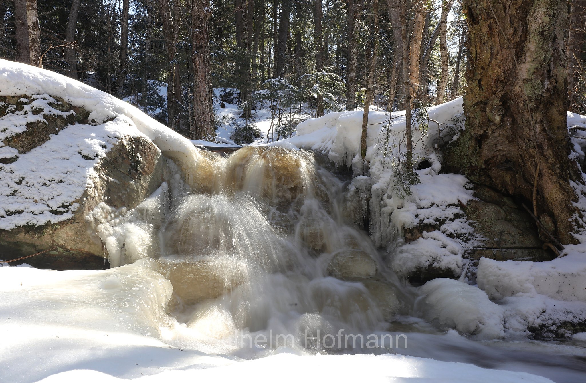 Waterfall, Mizzy Lake Trail, Algonquin Provincial Park, Parco provinciale di Algonquin, Ontario, Canada, Kanada